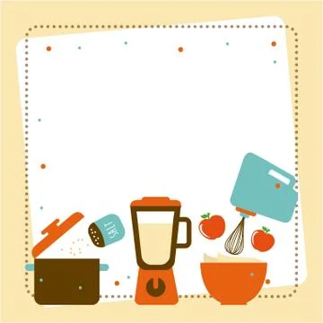 Kitchen design over beige background, vector illustration Stock Illustration