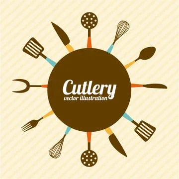 Kitchen design over beige background, vector illustration 스톡 일러스트