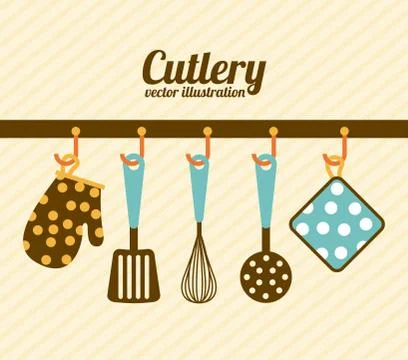 Kitchen design over beige background, vector illustration Stockillustratie