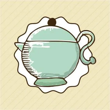 Kitchen design over beige background, vector illustration Stock Illustration