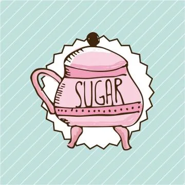 Kitchen design over blue background, vector illustration Illustrazione stock