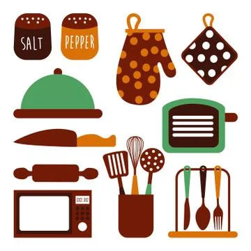 Kitchen design over white background, vector illustration Illustrazione stock