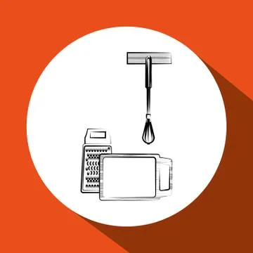Kitchen design. Supplies icon. White background, vector illustration Illustrazione stock