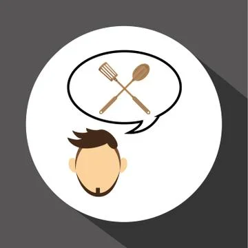 Kitchen design. Supplies icon. White background, vector illustration Stock Illustration