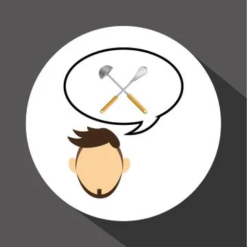 Kitchen design. Supplies icon. White background, vector illustration Illustrazione stock
