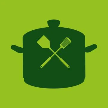 Kitchen design. Supplies icon. White background, vector illustration Stock Illustration