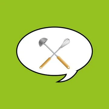 Kitchen design. Supplies icon. White background, vector illustration Stock Illustration