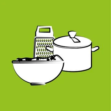 Kitchen design. Supplies icon. White background, vector illustration Illustrazione stock