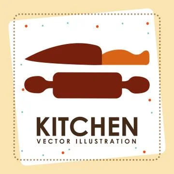 Kitchen design, vector illustration eps10 graphic Stock Illustration