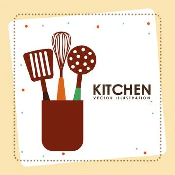 Kitchen design, vector illustration eps10 graphic Stockillustratie