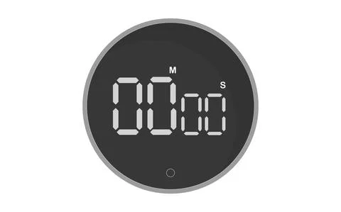 Kitchen digital timer with magnetic mounts Stock Illustration