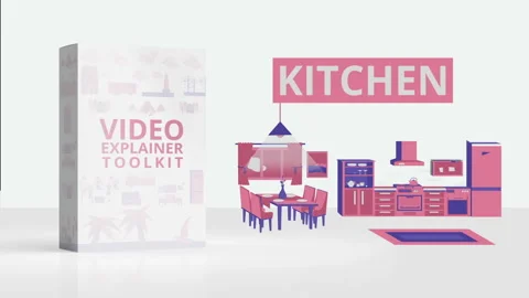 Kitchen Dining Room Explainer Toolkit Stock After Effects