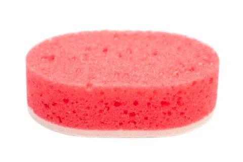 Kitchen dish sponge isolated over a white background Stock-Fotos