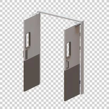 Kitchen Door 3D Render Illustration Element 07 Stock Illustration