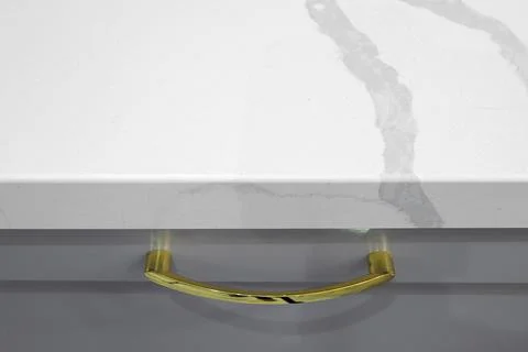 Kitchen door handle close-up 库存照片