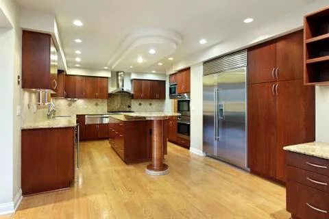 Kitchen with double decker island Foto stock