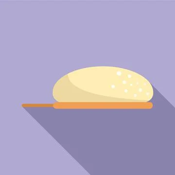 Kitchen dough icon flat vector. Bread flour Stock Illustration