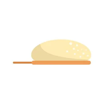 Kitchen dough icon flat vector. Bread flour Stock Illustration