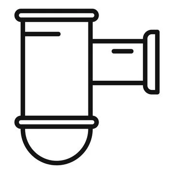 Kitchen drain pipe icon outline vector. Service sewer Stock Illustration