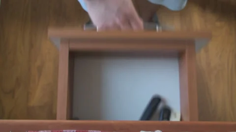 Kitchen Drawer Above-Shot Stock Footage 35458234