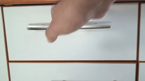 Kitchen Drawer Point Of View-Shot Stock Footage 35458330