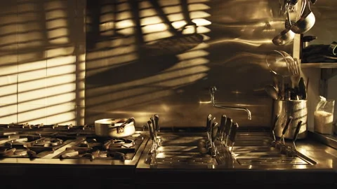 Kitchen at early morning light Stock-Footage 250770006