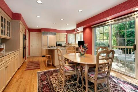 Kitchen with eating area Stock-Fotos