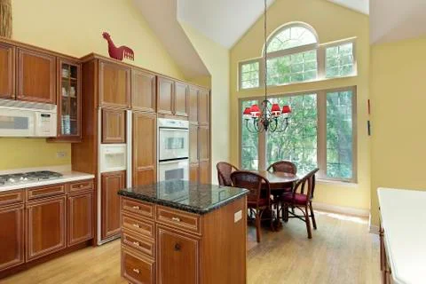 Kitchen with eating area Stock Photos