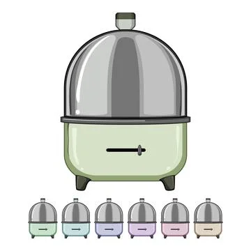 Kitchen egg cooker cartoon vector graphic イラスト素材