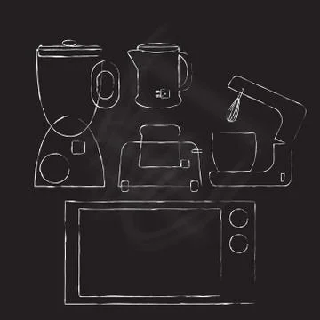 Kitchen electric appliance Stock Illustration