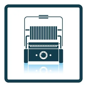 Kitchen electric grill icon 스톡 일러스트