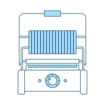 Kitchen Electric Grill Icon 스톡 일러스트