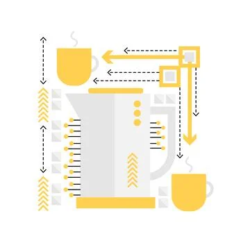 Kitchen electric kettle Stock Illustration