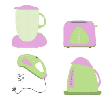 Kitchen electric stuff vector Stock Illustration