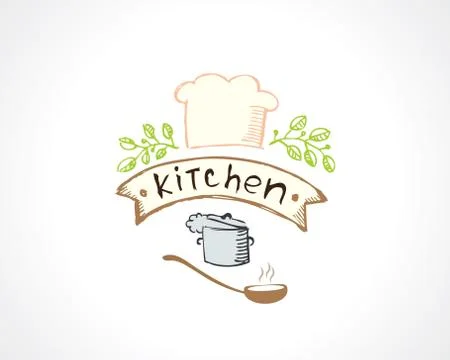 Kitchen emblem Stock Illustration