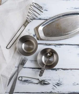 Kitchen empty metal objects Stock Photos