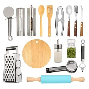 Kitchen equipment set Stock Photos