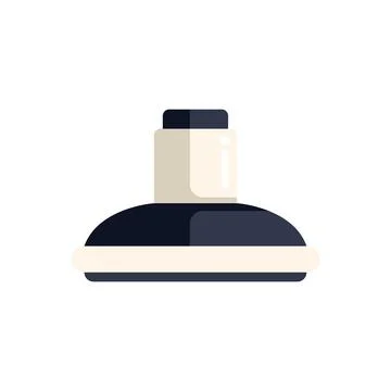 Kitchen extractor hood filtering air while cooking food Stock Illustration