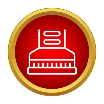 Kitchen extractor hood icon button design concept Stock Illustration