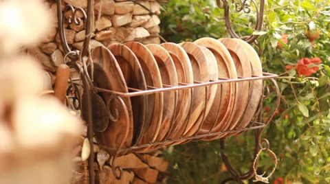 Kitchen in the Farm plate dish Stock Footage 38724616