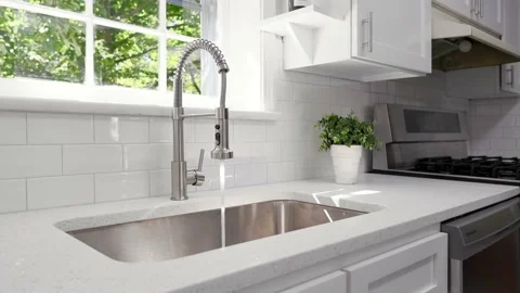 Kitchen Faucet 120fps Stock Footage 214465085
