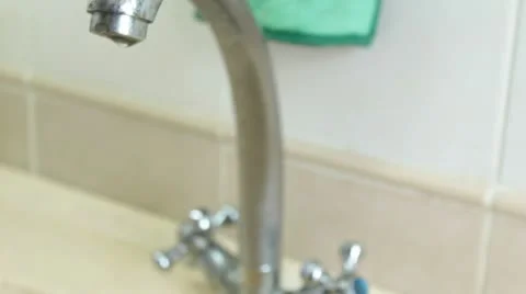 Kitchen faucet Video stock 10798532