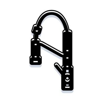 Kitchen faucet mixer with pull out spray design Stock Illustration