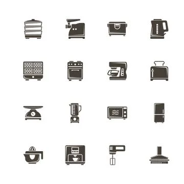 Kitchen - Flat Vector Icons Stock Illustration
