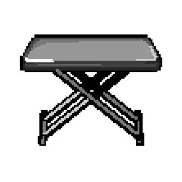 Kitchen folding table pixel art vector illustration Stock Illustration