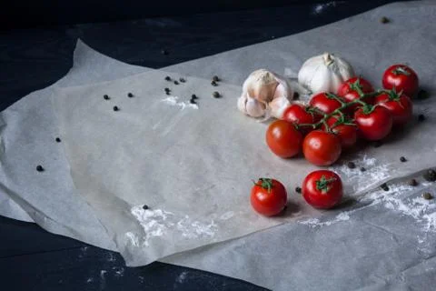 Kitchen food background Stock Photos