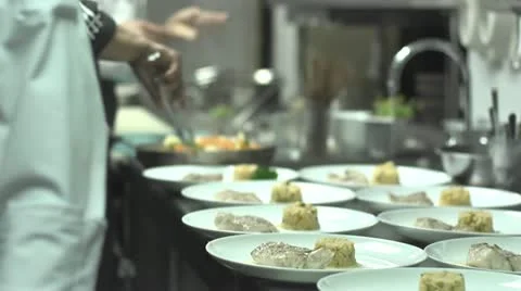 Kitchen food prep Stock Footage 22139334
