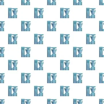 Kitchen food processor appliance seamless repeating pattern 库存插图