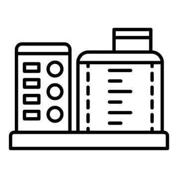 Kitchen food processor icon, outline style Stock Illustration