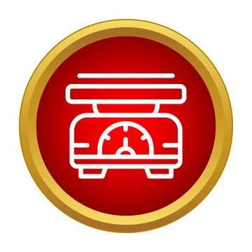 Kitchen food scale icon weighing ingredient for recipe Stock Illustration
